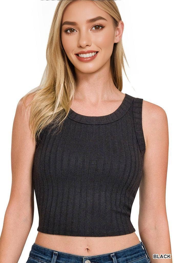 42POPS - Wholesale Tank Top - Women's - `.Ribbed Sleeveless Crop Tank Top25