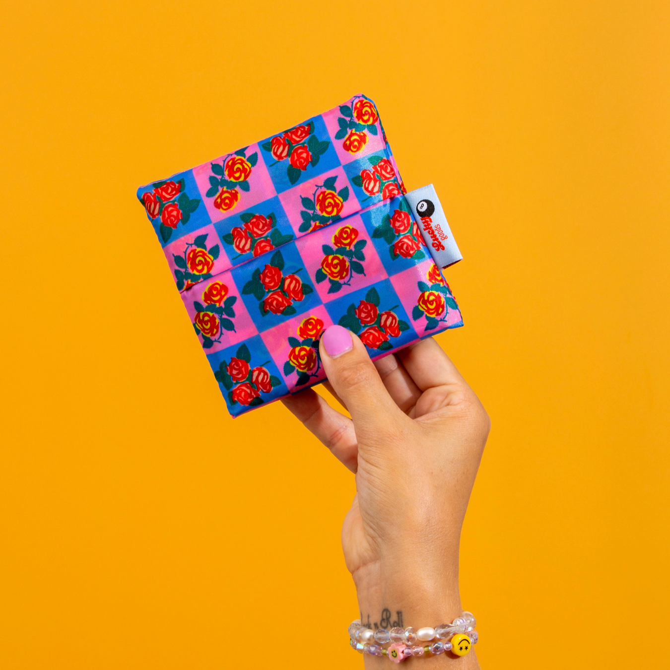 Lucky Goods Paper - Wholesale Tote Bag - Women's - Charming Florals Foldable Nylon Tote1