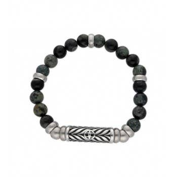 Bronze stål armbånd med natursten for engroshandel hos Liska