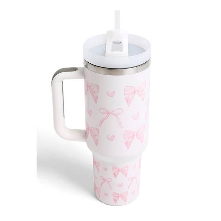 Pink Irene Wholesale - Wholesale Insulated Mug/Tumbler - 40 oz TUMBLER W/HANDLE DOUBLE WALL STAINLESS STEEL