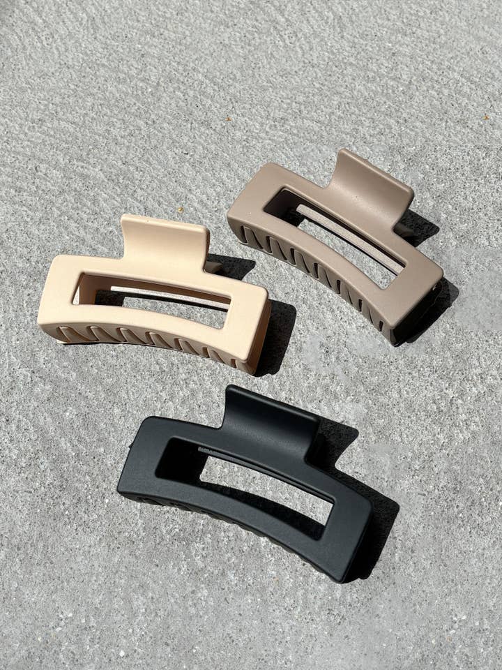 Matte Rectangular Claw Clip for wholesale by Angels Whisper Accessories