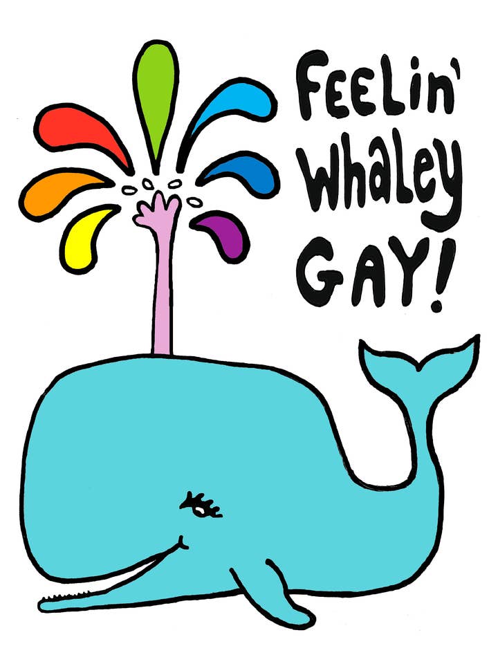 Se sentir joyeusement baleine ! Baleine - Impression couleur 21,6 x 27,9 cm pour la vente par Pixel Palmer