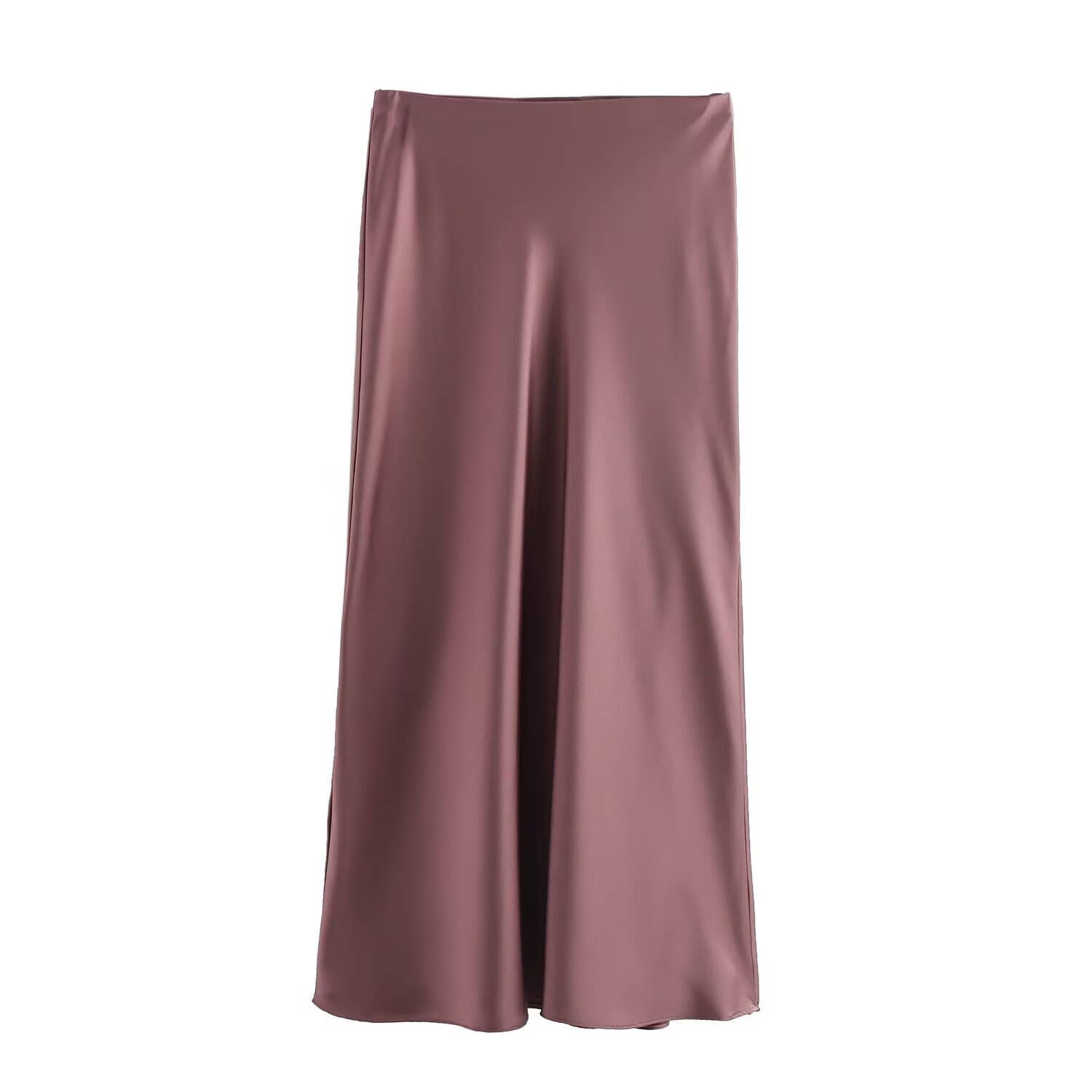 HIDDENBRAND - Wholesale Skirt - Women's - Office satin midi skirt 27 colors28