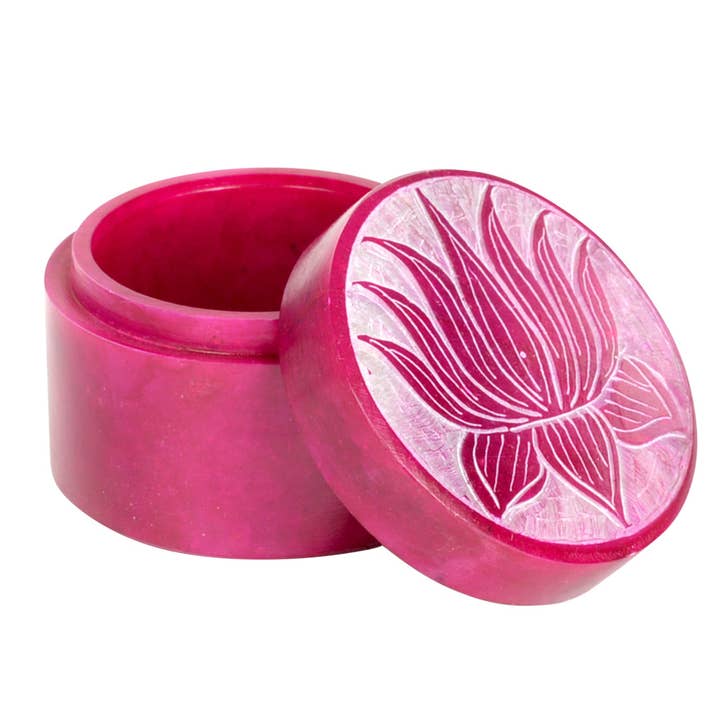 Benjamin International - Wholesale Decorative Box - Soapstone Lotus Box