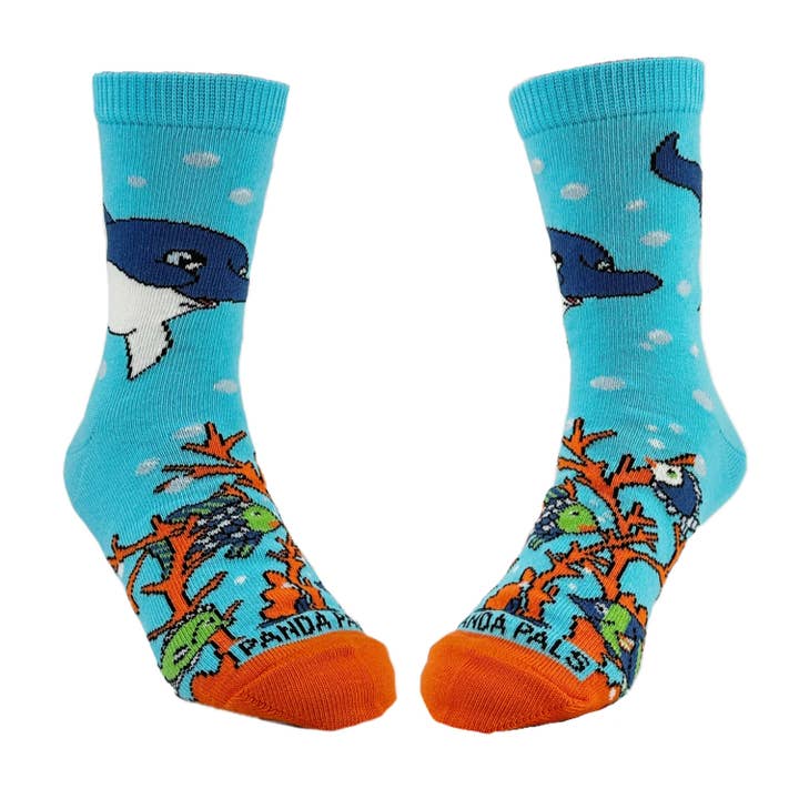 Dolphins in the Ocean Socks from the Sock Panda (Ages 3-7) for wholesale by Sock Panda