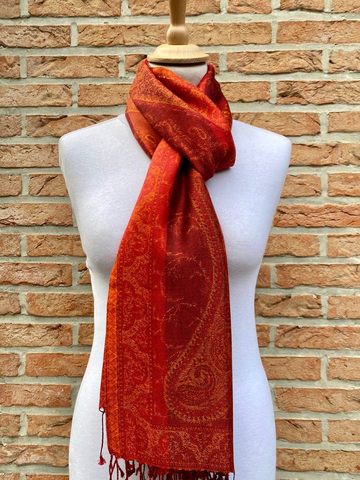 SRINAGAR SCARF - 100% SILK for wholesale by DIWALI PARIS