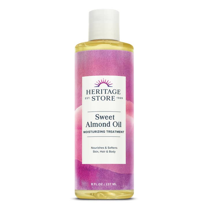 Heritage Store - Wholesale Bath/Body Oil - Sweet Almond Oil With Vitamin E 8 oz