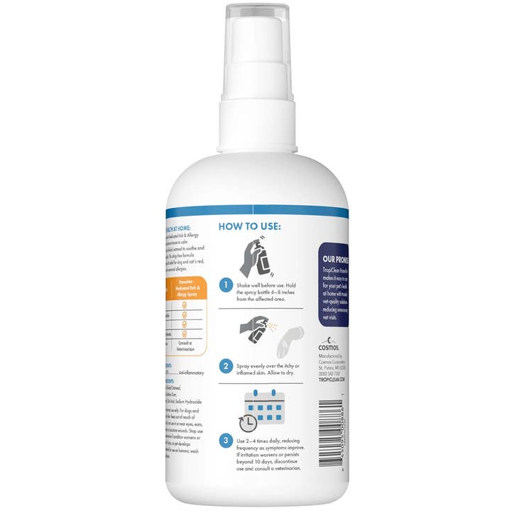 Pet Palette Distribution - Wholesale Pet Spray - Cat/Dog - HomeVet Itch and Allergy Spray, 8oz3