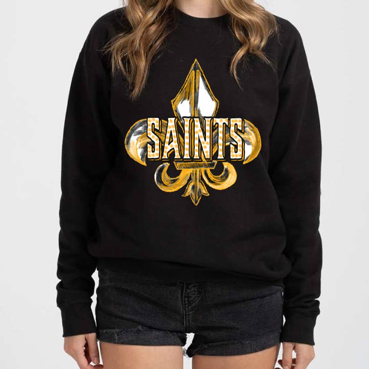 Saints Fleur de Lis NFL grafisk tröja för wholesale av Pink House On River Road
