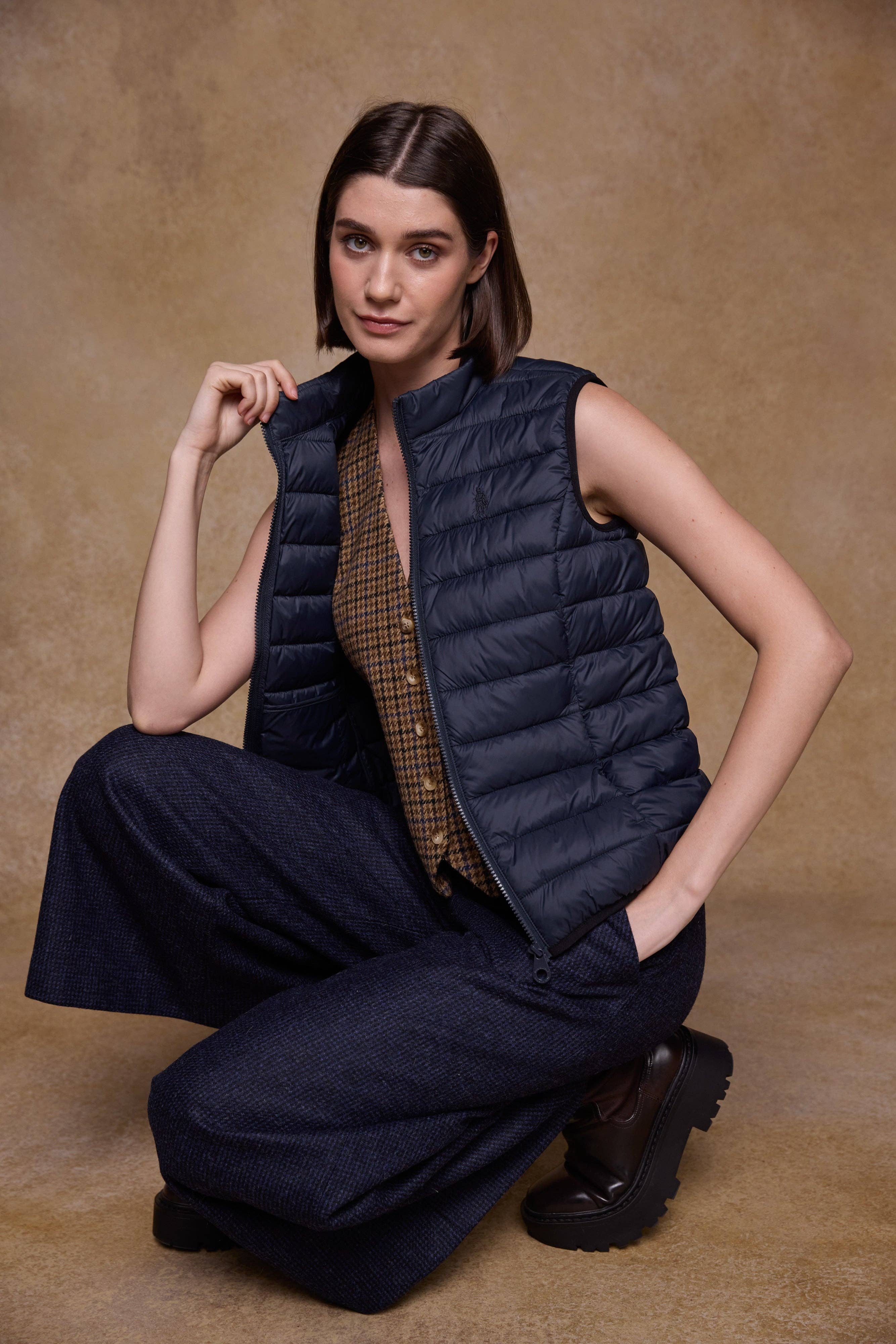 Jack Murphy Clothing - Wholesale Outerwear Vest - Women's - Leah Puffa Gilet - Navy0