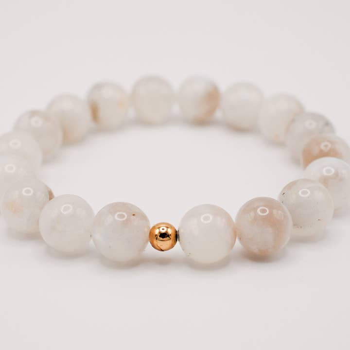 Moonstone Solo Grande Bracelet for wholesale by Ripple | Reiki Infused Jewelry
