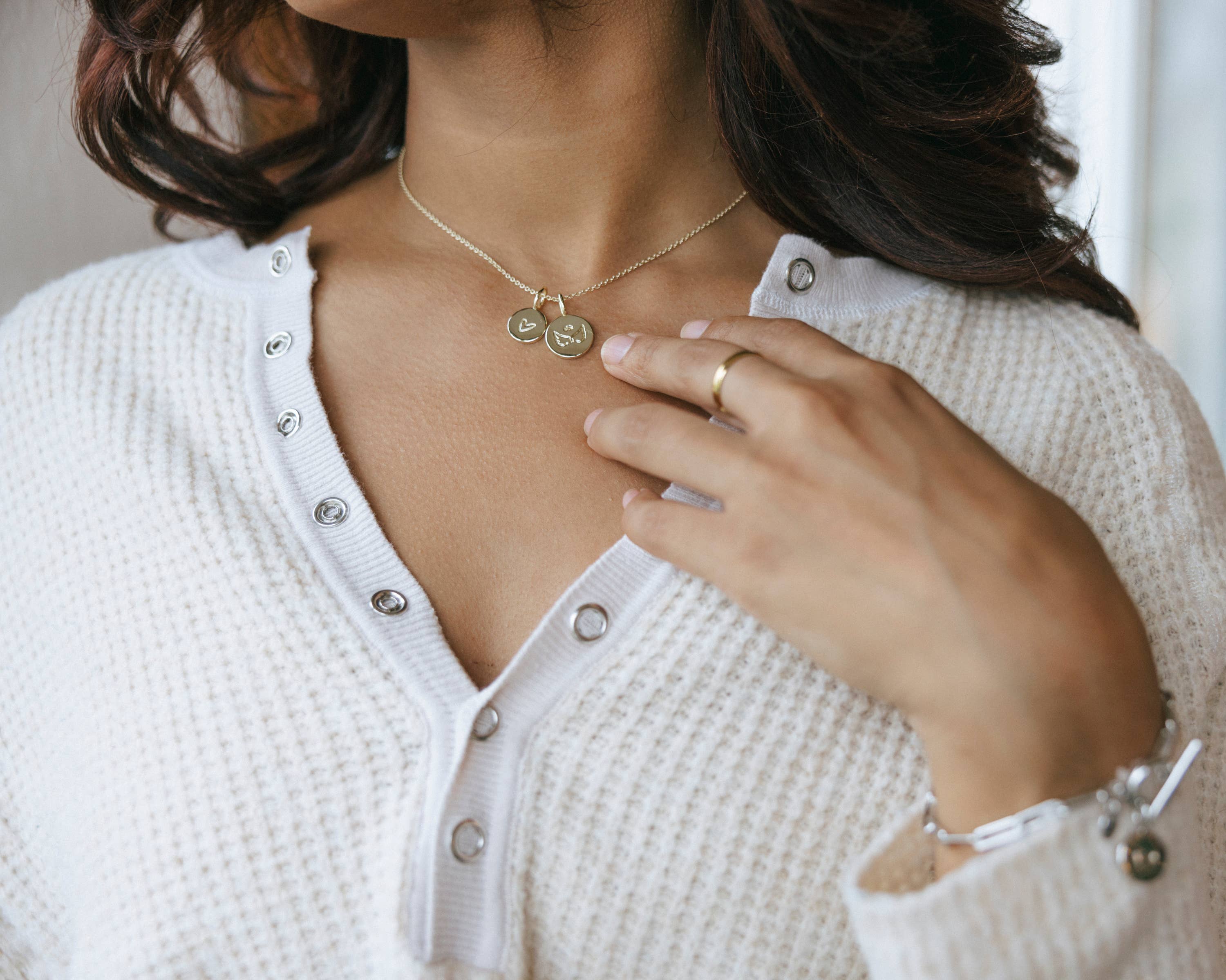 The Sis Kiss – Colar pingente/pendente por atacado – Coração Gravado3