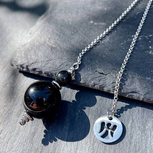 Petronilla celestial eye obsidian clock for wholesale by Belle De Lune