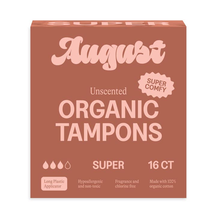 16ct Sustainable Super Tampons for wholesale by August
