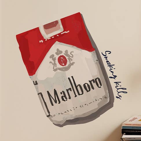 Smoking kills, Art Print for wholesale by Seven Icons Store