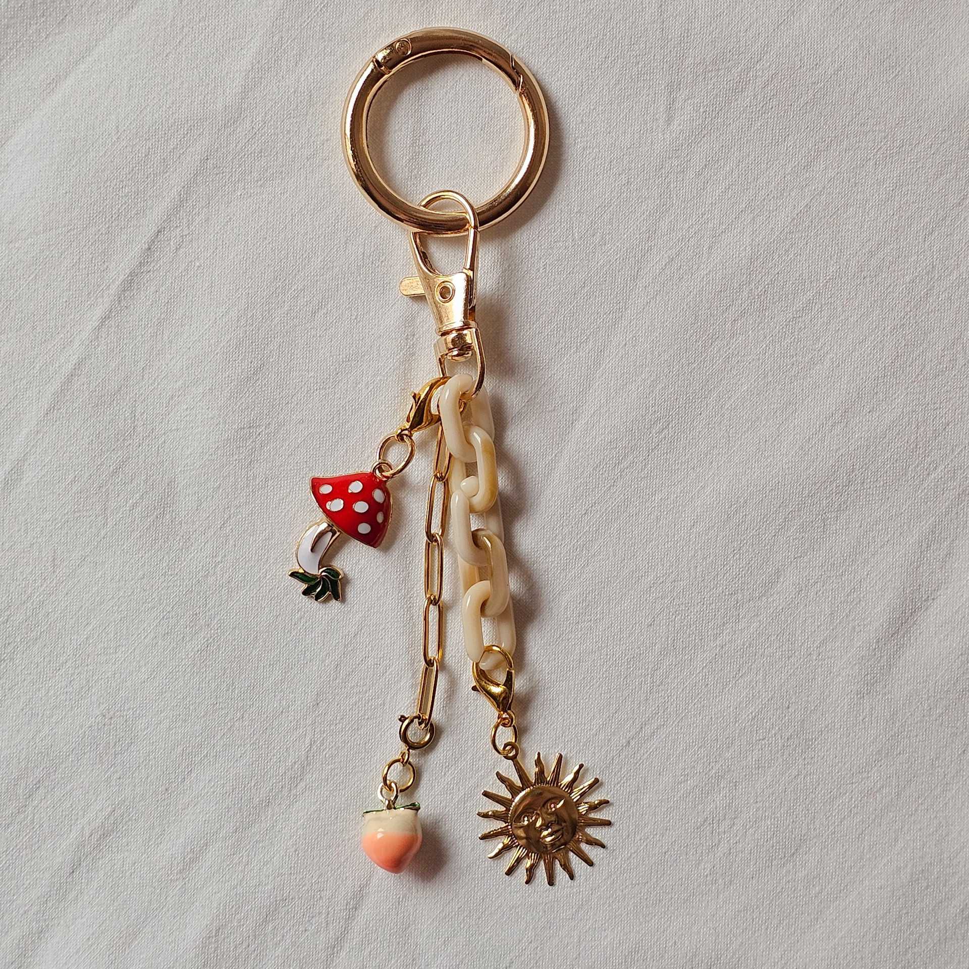 MKS America - Wholesale Keychain - Women's - Bohemia Acrylic link & Beads Chain Bag Charm Keychain14