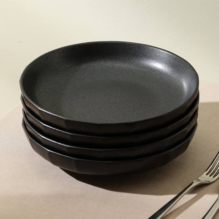 Rio Stoneware Pasta Bowl - Black for wholesale by Stone + Lain
