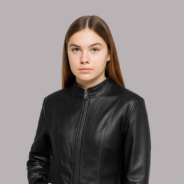 Casaco de Pele de Moda Feminina Flint por atacado de Pure Leather