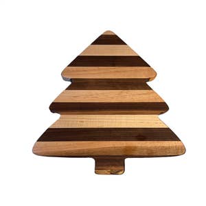 Superior Kitchen Products Glass Cutting Board Christmas Tree and Presents  12x8