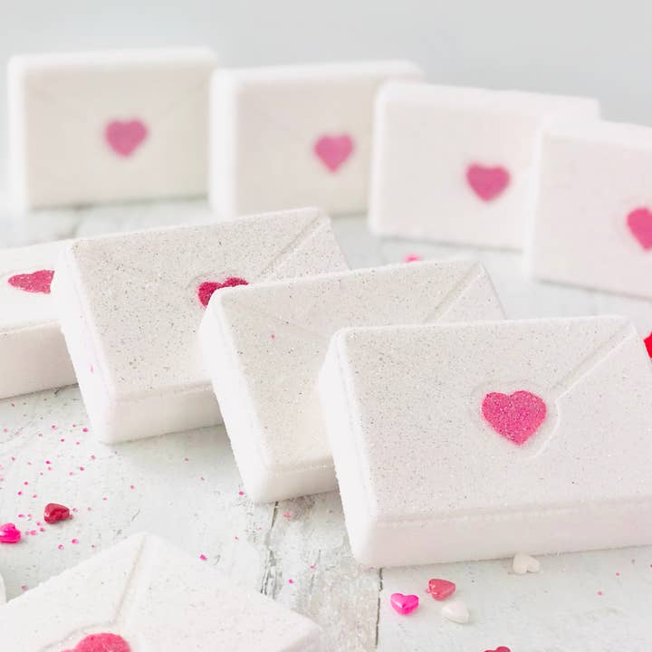 Love Letter Bath Bomb for wholesale by The Burlap Barn Company