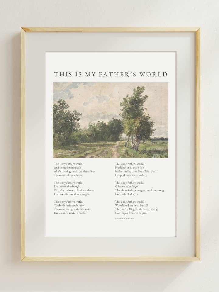 This is My Father's World Art Print for wholesale by These Stones
