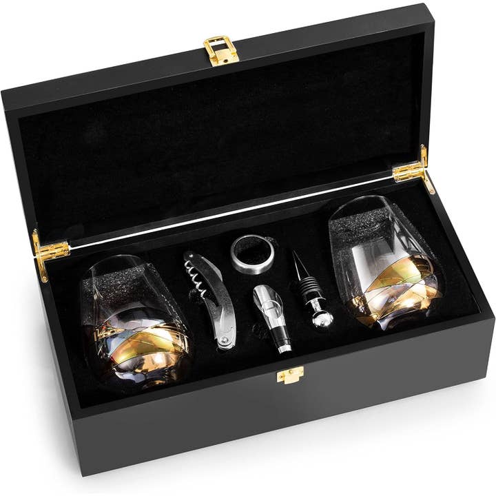 Bezrat - Wholesale Wine Glass - Stemless Wine Glasses Gift Set