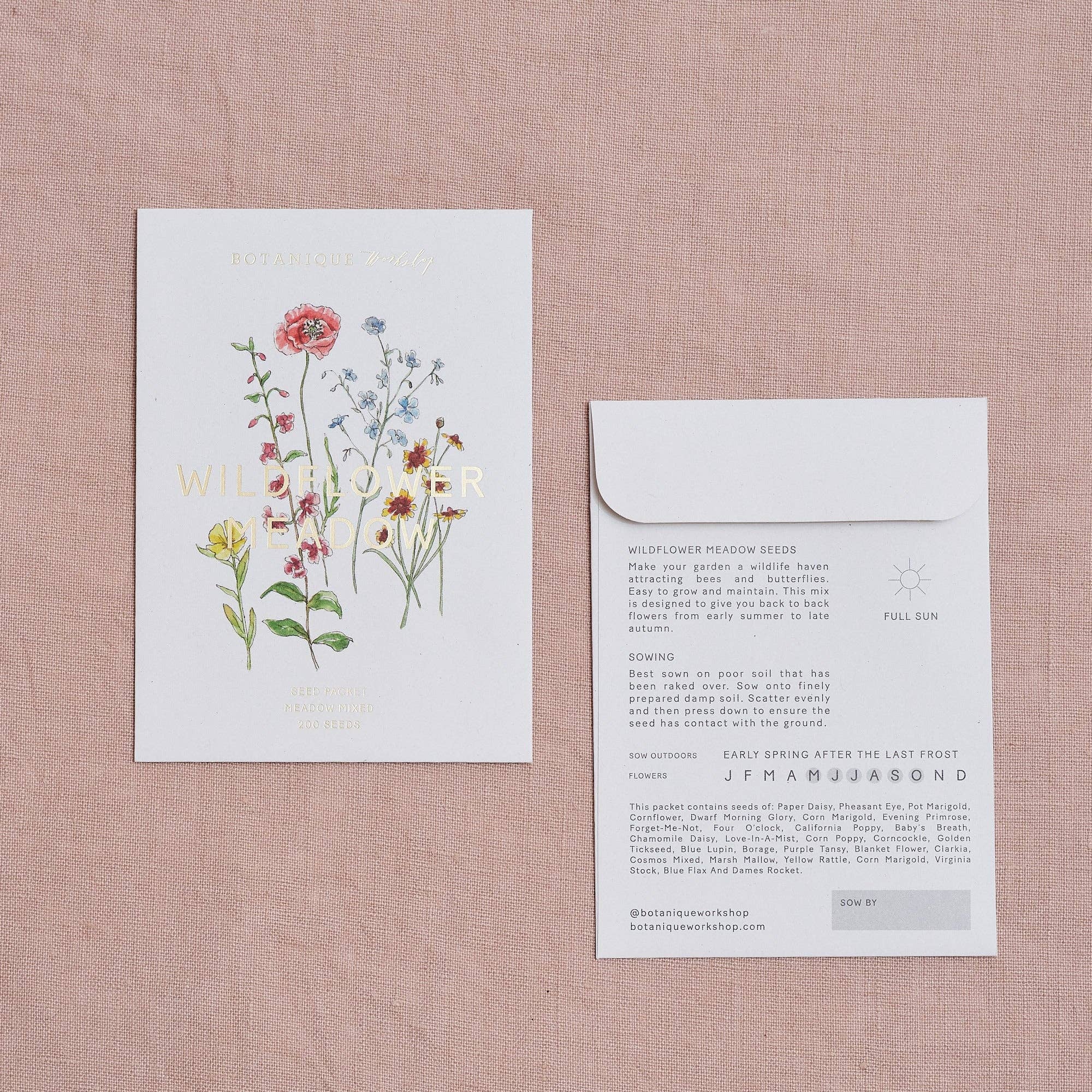 Botanique Workshop - Wholesale Plant Seeds - Bee-Friendly Wildflower Meadow Garden Seeds1