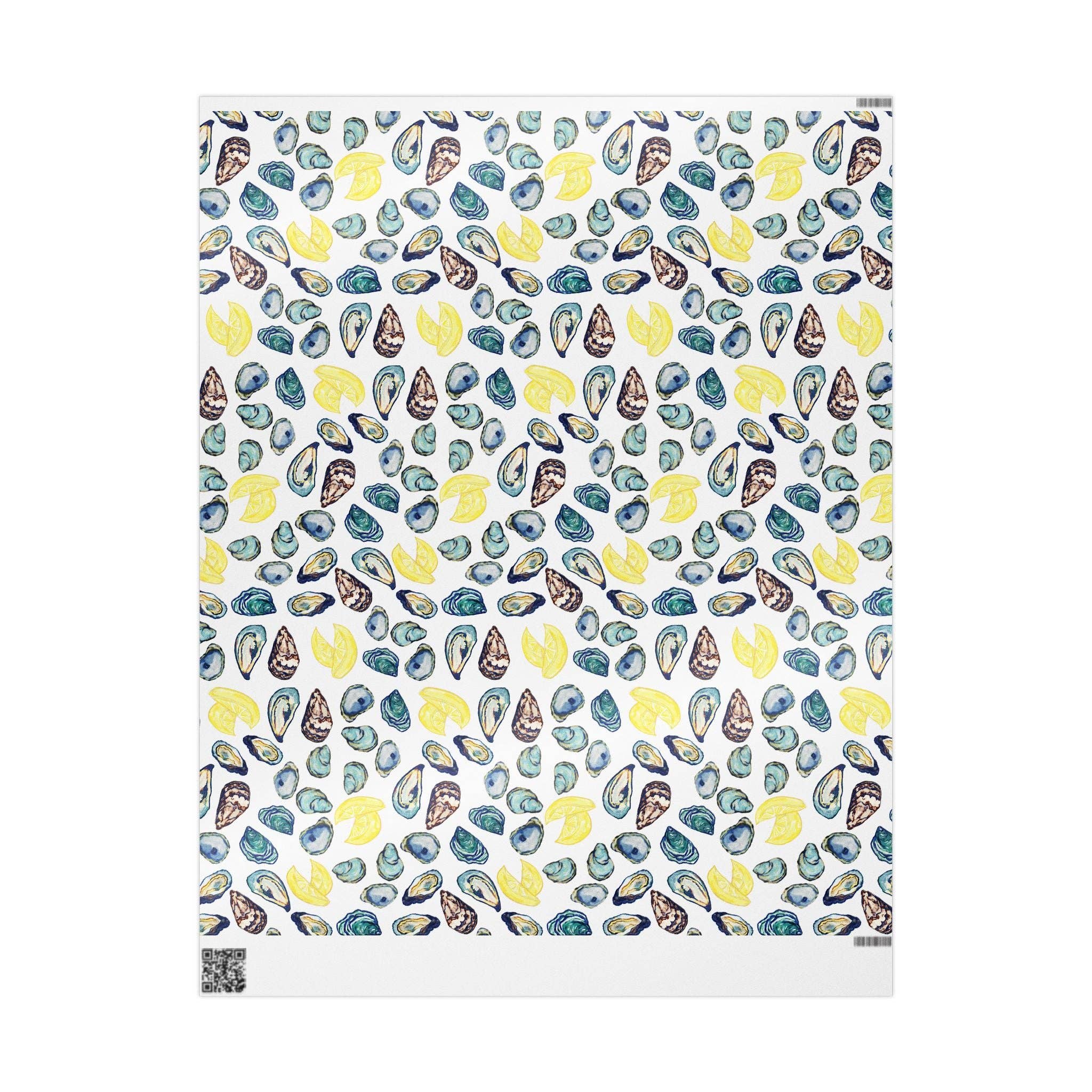 Blue Cava - Wholesale Flat Wrap - Oyster-Inspired Wrapping Paper | Eco-Friendly Gift Wrap8