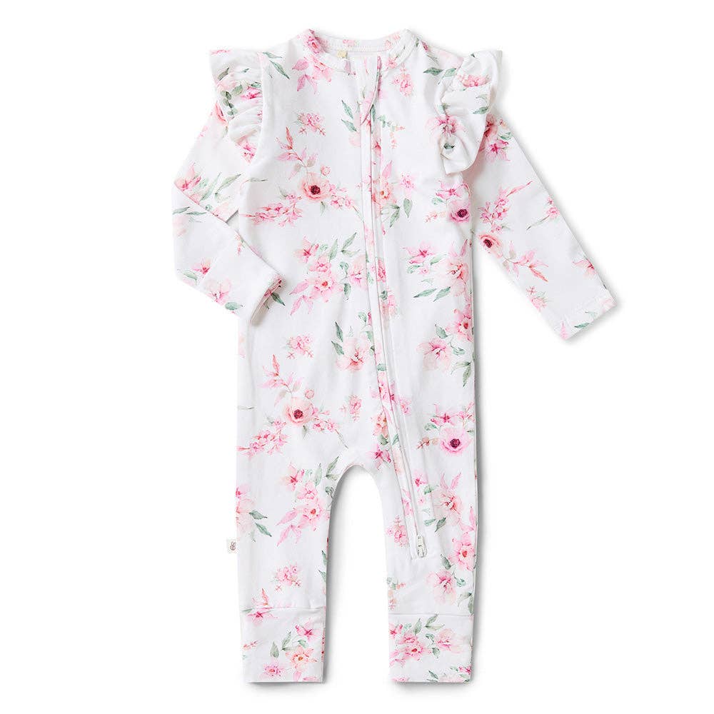 Snuggle Hunny - Wholesale Jumpsuit – Baby - Camille Organic Snugglesuit Convertible Romper with Frill1