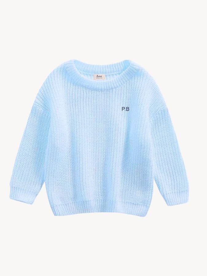 BABYS & KINDER - JERSEY HELLBLAU | MINIMALISTISCHE STICKEREI für den Großhandel von Anitials