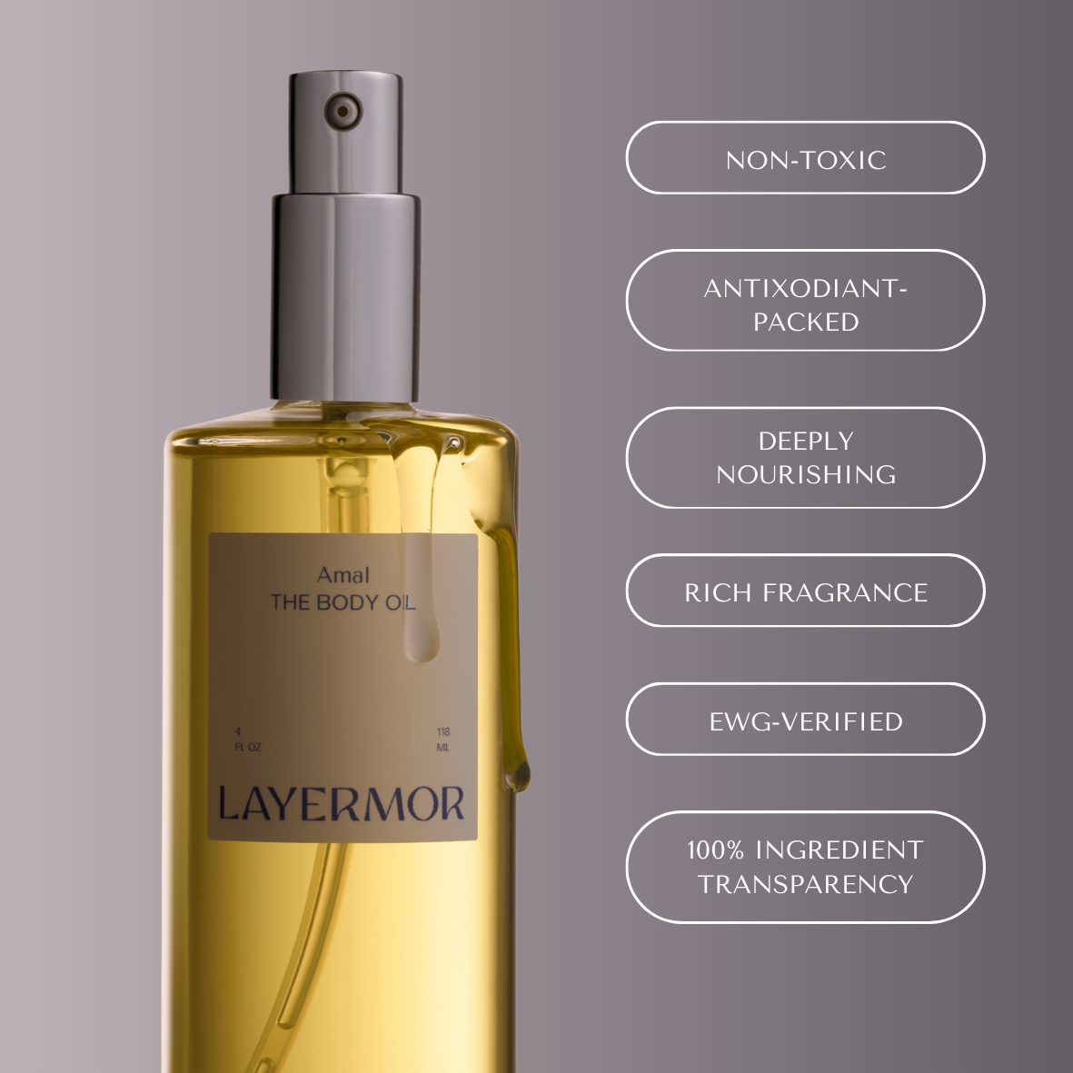 Layermor Fragrance - Wholesale Bath/Body Oil - Amal | The Body Oil | Scented, Hydrating, Clean Ingredients1