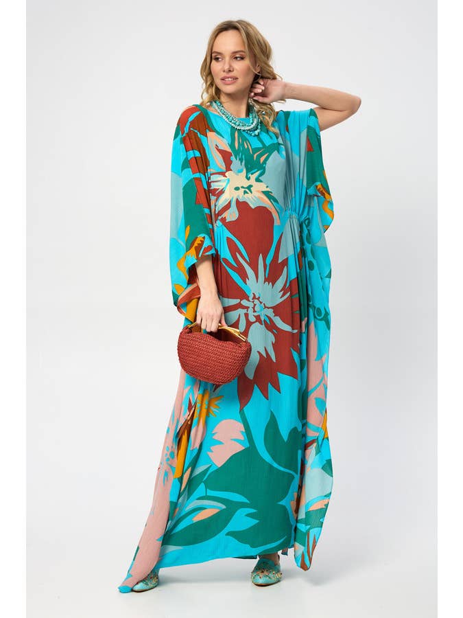 SAACHI - Wholesale Kaftan - Women's - Polychromatic Flowery Kaftan24
