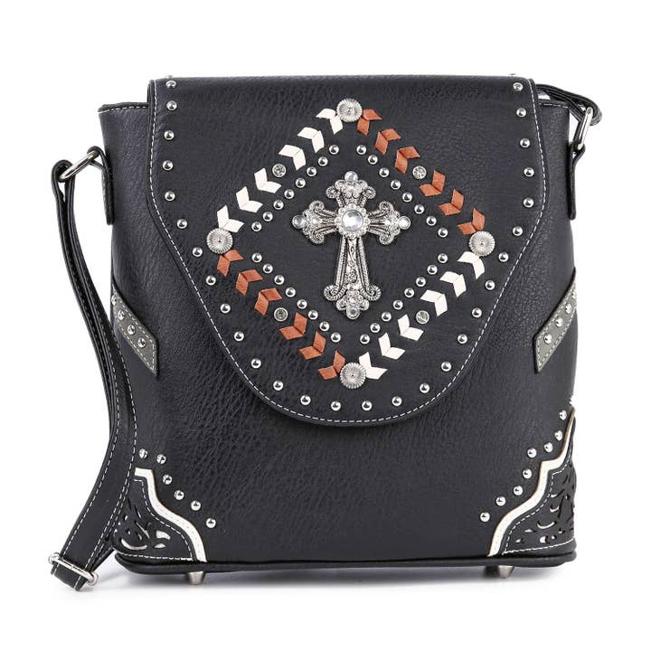 Handbag Express – Engroshandel Crossbodytaske - Dame – Dekorativ crossbody-slynge med krydsaccenteret topklap