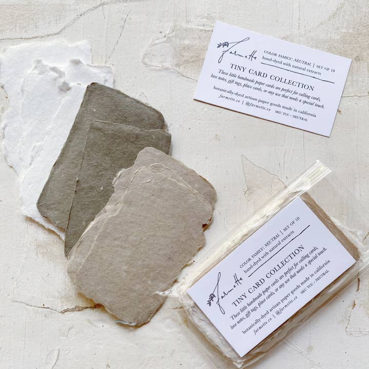 farmette - Wholesale Stationery/notecard set - tiny card collection - neutral