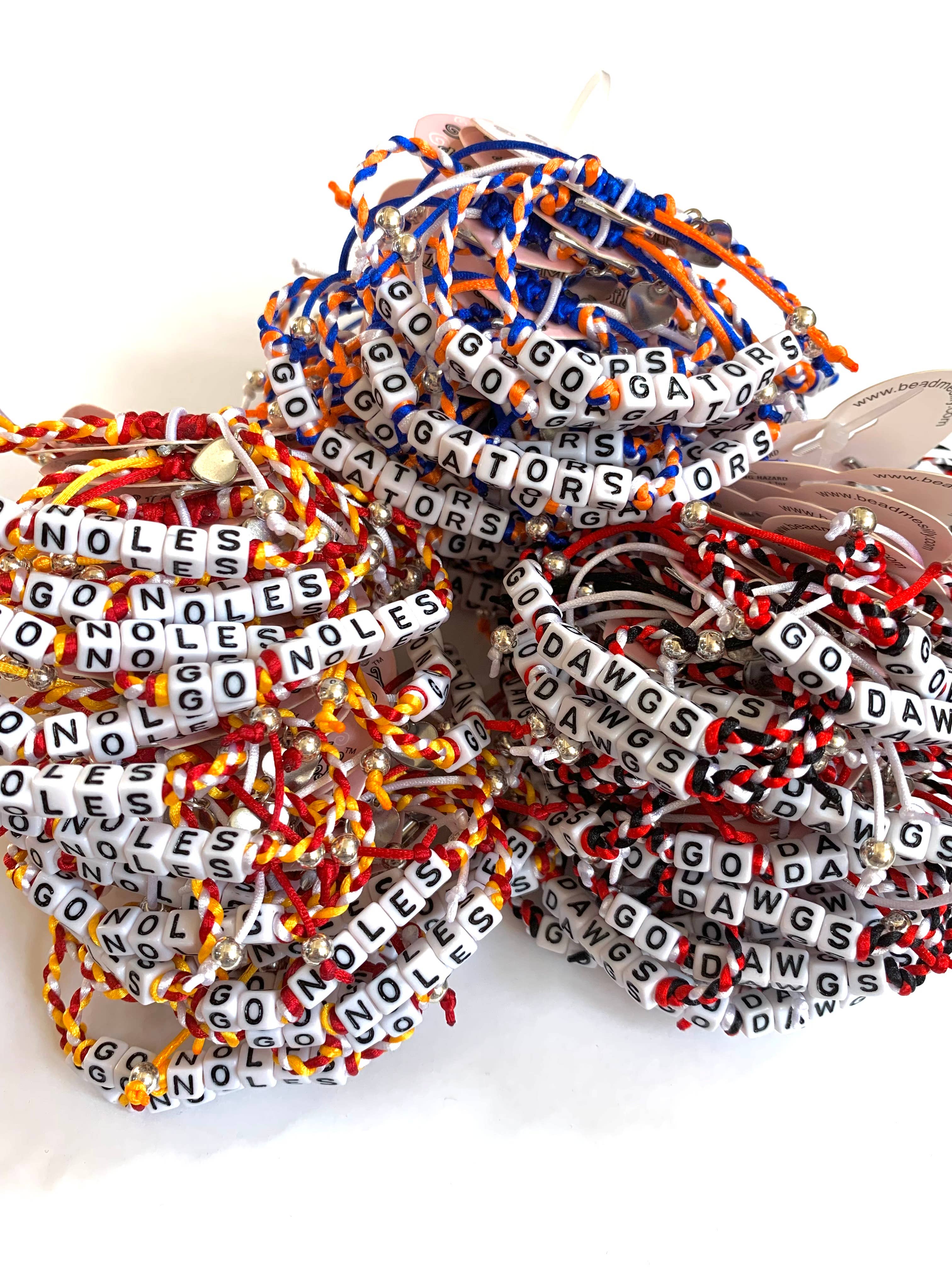 Bead Me Silly - Wholesale Woven/Braided Bracelet - CUSTOM School/Spirit Bracelet - Sports & Sorority & States4