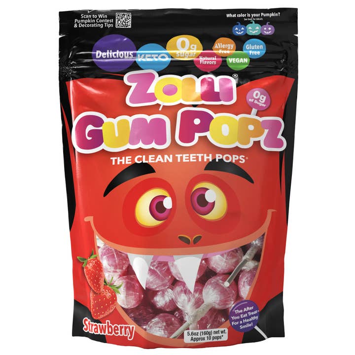 Zolli Zero Sugar Gum Popz - Halloween for wholesale by Zolli Candy, The Clean Teeth Candy