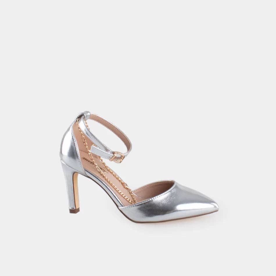 What a Shoes - Wholesale High Heels - Women's - STILL GOLDEN CHAIN - SILVER
