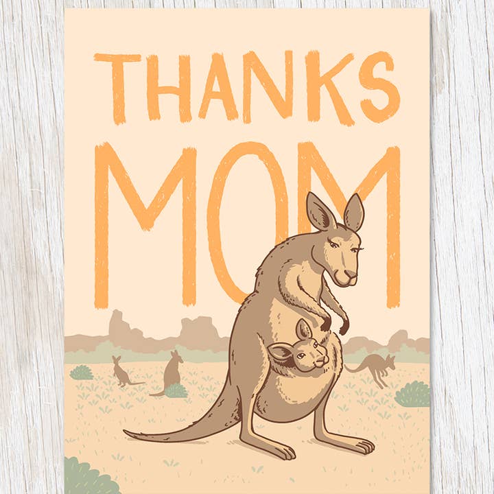 Cognitive Surplus - Wholesale Moederdagkaartje - Bedankt Mam! Kangoeroekaart (Doos van 6)