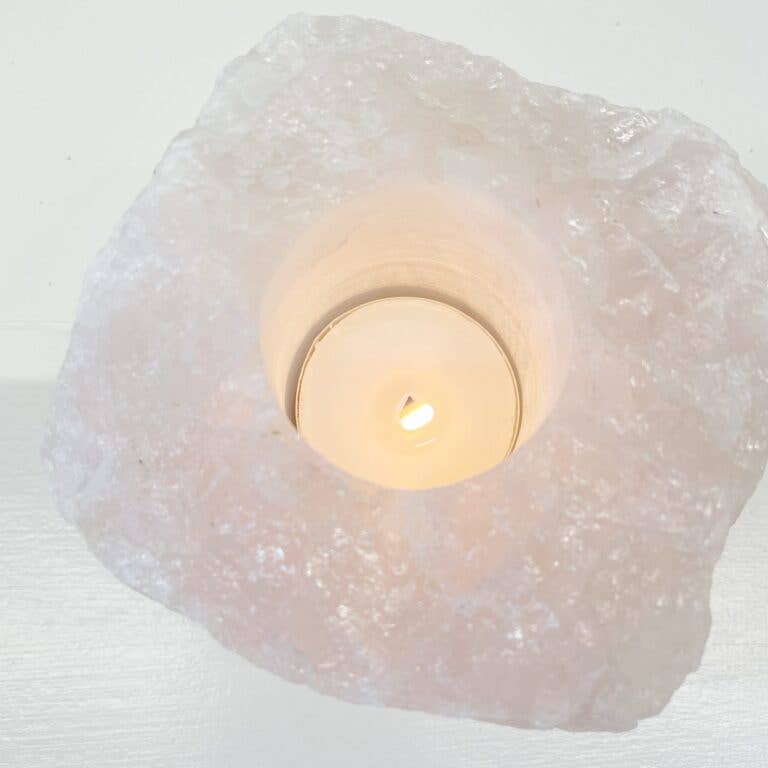 ByBazz - Wholesale Candle Holder - Waxinelichthouder Rozenkwarts Ruw3