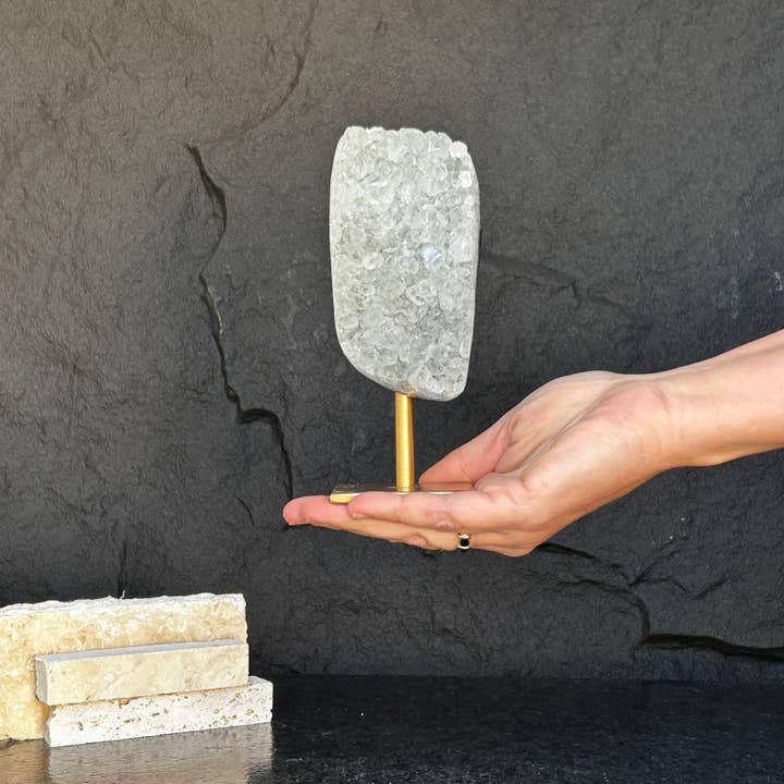 Quartzo em Suporte, Decoração com cristais reais por atacado de Deep Purple Project