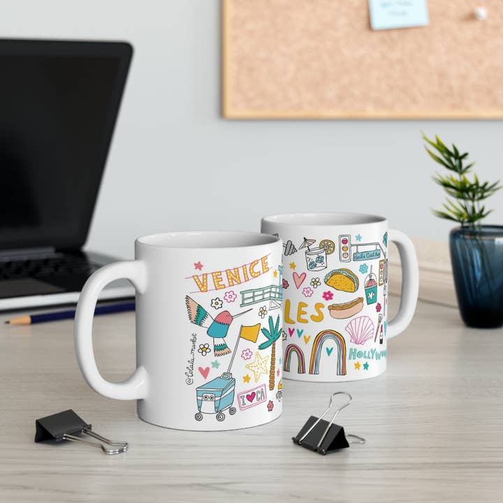 LOLALA - Your California Happiness Market 💛 - Wholesale Coffee Mug - Los Angeles Coffee Mug - YELLOW (11oz)
