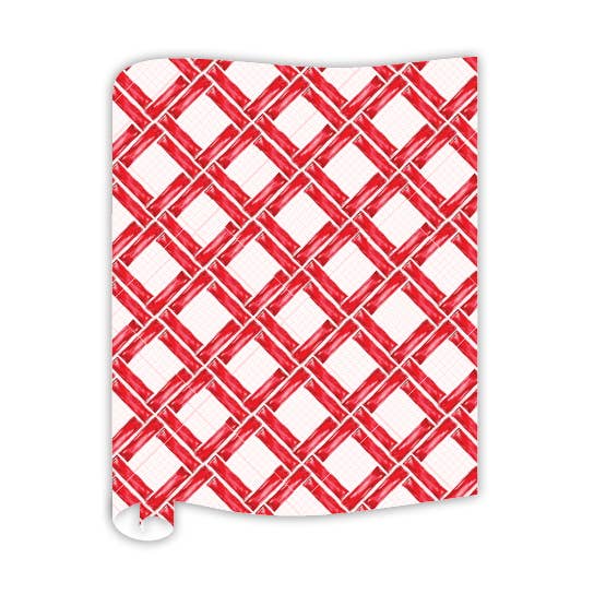 RosanneBeck Collections - Venta al por mayor Caminos de mesa - Camino de mesa de bambú entrelazado rojo pintado a mano0