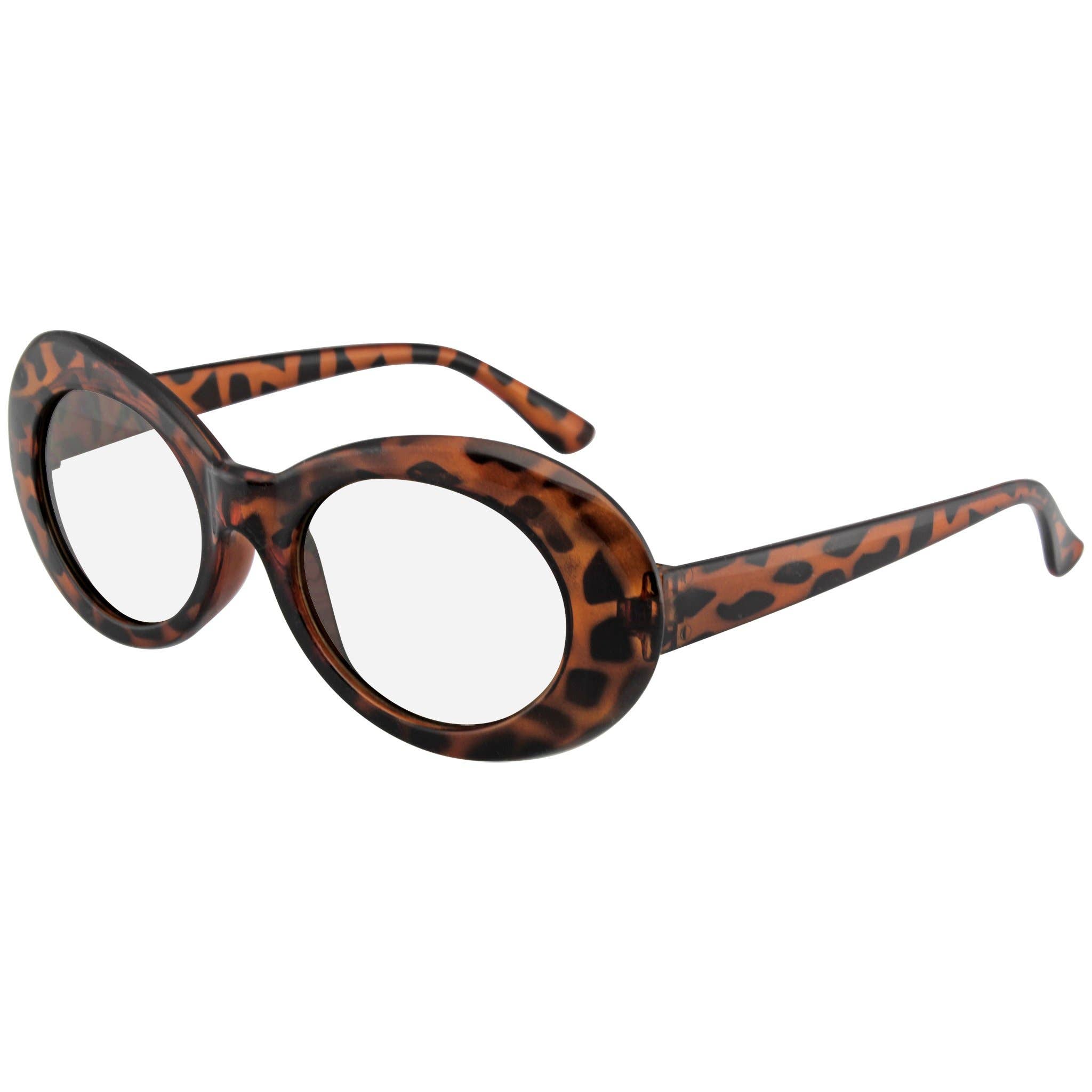 Emblem Eyewear - Vendita all'ingrosso Occhiali da vista - Unisex - Retro Flat Round anni '90 Fashion Clout Occhiali ovali Trasparente10