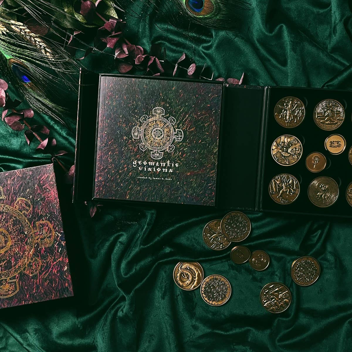 Prisma Visions – wholesale Meditationsprodukter – Geomantic Visions – set med 20 guldbelagda mynt8