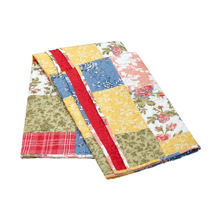 Peking Handicraft - Wholesale Throw Blanket - Farmhouse Floral Throw