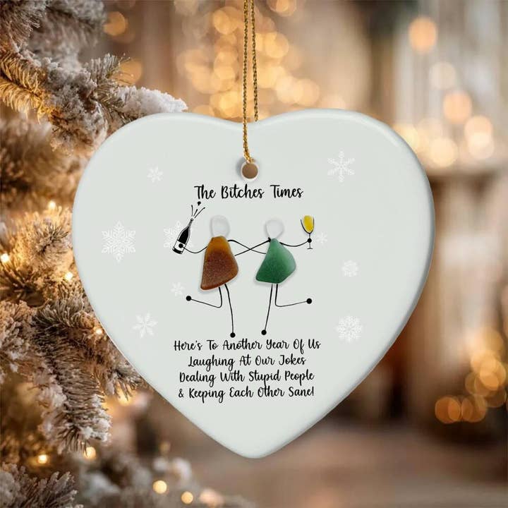 Embrova - Wholesale Ornament - Ceramic The B*tches Times Flat Sea Faux Glass Ornament 3