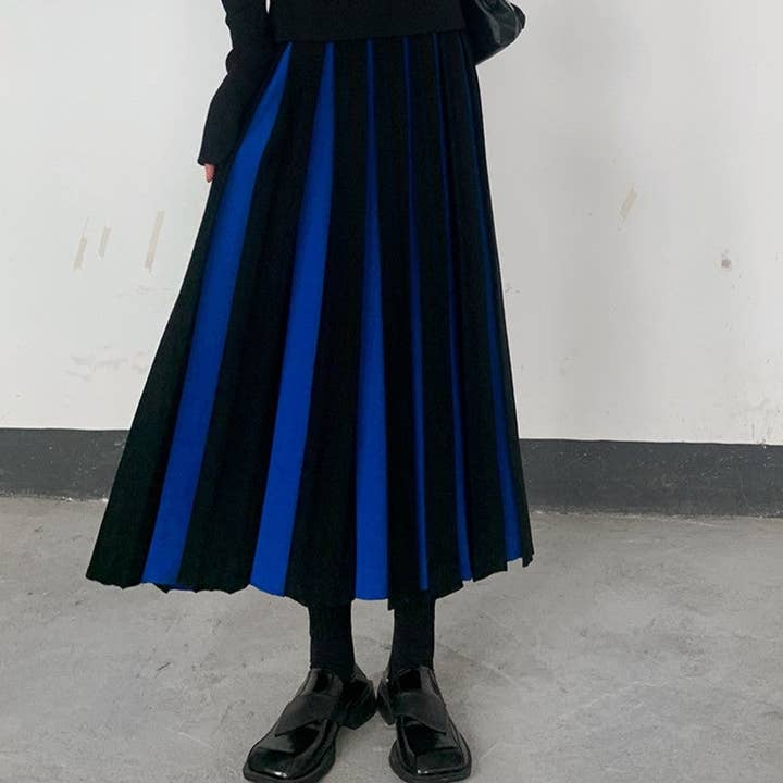 safistyle - Wholesale Skirt - Women's - Colorblock Knit Midi Skirt6