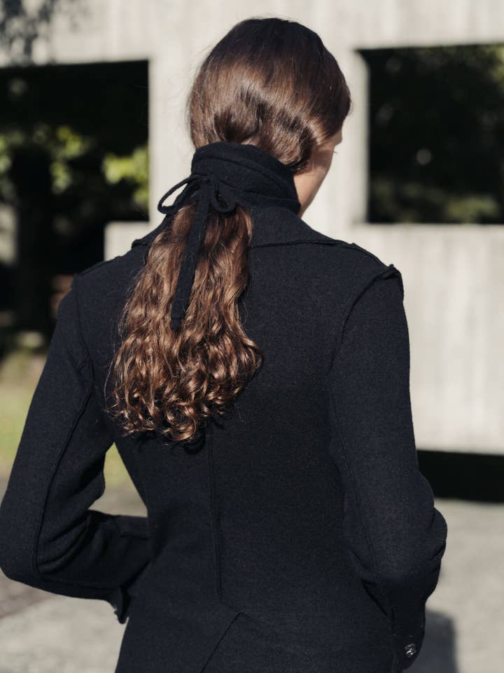 Black Boiled Wool Bar-Jacket for wholesale on Faire5