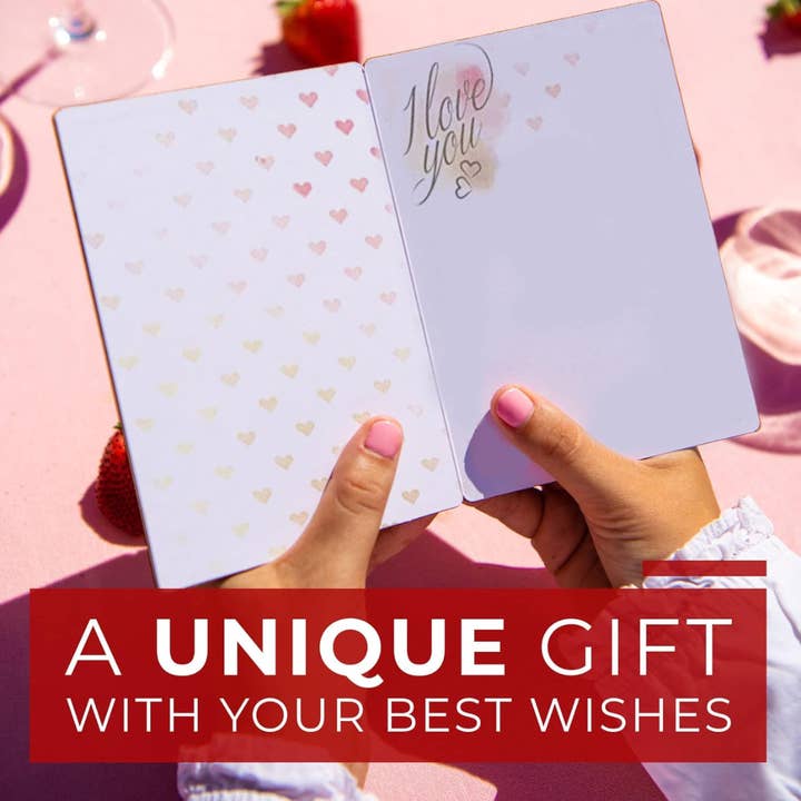 Heartspace Cards - Vendita all'ingrosso Biglietti per San Valentino - Biglietti di San Valentino in bambù fatti a mano | I Love You Cursive