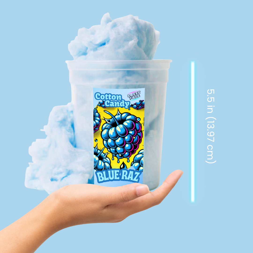 Sweet Faze LLC - Vendita all'ingrosso Zucchero filato - Zucchero Filato Artigianale al Lampone Blu - Ingrosso2